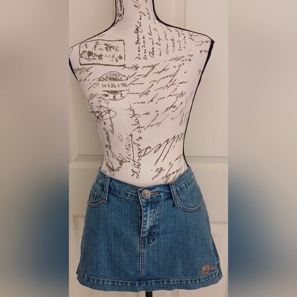 5/$25 Basic Denim Blue Denim Mini Skirt